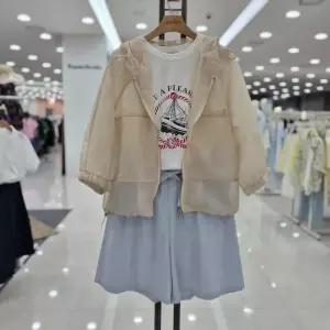 [스테파니]매쉬후드끈 시스루쟈켓/A26JK6224_JK