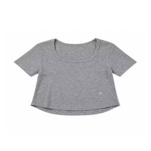 [르샵][르샵(LeShop)] U넥 골지 크롭 반팔티 (택가격 59000원)