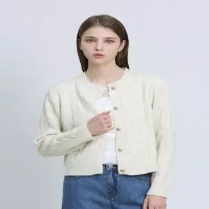[오조크][오조크(OZOC)] 케이블 금장 가디건 (택가격 85000원)