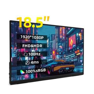 ZSUS 18인치 1080P 100Hz 100%sRGB 휴대용 모니터 16:9 HDR 350cd /M² xbox호환 플스호환 / 5 스위치 휴대