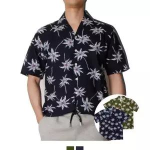 남자 야자수 하와이안 셔츠 여름 반팔 남방 GFA-1009168 (50565401)
