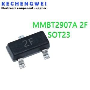 100 개/몫 트랜지스터 MMBT2907ALT1G 2N2907 2F SOT-23 0.8A/60V SMD