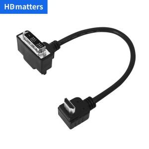 직각 HDMI-DVI 케이블 PC 노트북 모니터 프로젝터용 숏 90도 변환기 어댑터