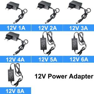 AC 110-240V DC 12V 1A 2A 3A 4A 5A 6A 8A 범용 전원 어댑터 충전기 EU US UK AU LED 조명 스트립용