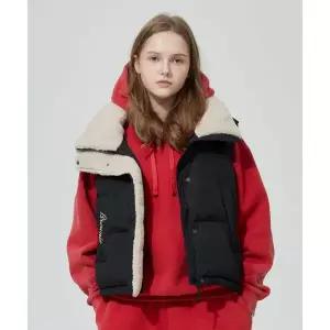 매장정품 코닥 KODAK 브라우니 세미크롭핏 다운 베스트 우먼 BLACK K4422LDV95BLK 756011