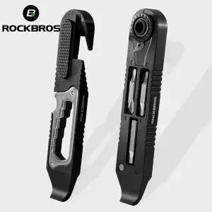 ROCKBROS 자전거 렌치 세트 고강도 다기능 휴대용 타이어 레버 래칫 키트 Prying Rod