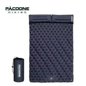 PACOONE 야외 캠핑 더블 팽창식 매트리스 엑스트라 와이드 수면 패드 초경량 접이식 침대 매트 자동차 여행