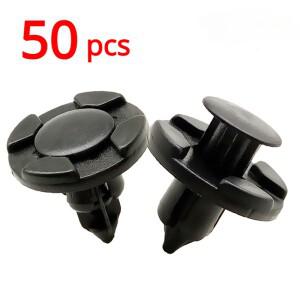 닛산호환 자동차 패스너 클립 용 50피스 8mm 바디 푸시 리테이너 범퍼 트림 키트 블레이드 라이너 펜더 스