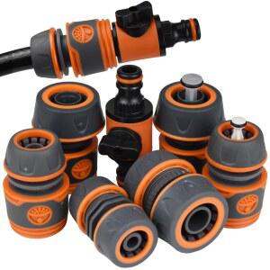 수상가옥튜브 KESLA 2pcs 가든 호스 어댑터 16mm 커넥터 스톱 플러그 커플러 조인트 관개 튜브 수리 익스텐더