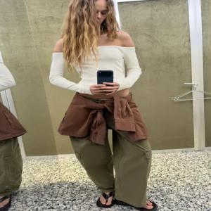 ZARA 오프숄더 니트 탑 - 크림 2142/047/712 284021