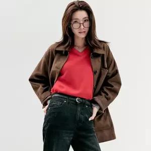 [백화점 정품] 프로젝트M 여성) 레더 스웨이드 워크 자켓EPG2JJ2500
