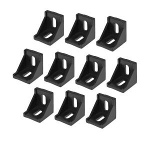 4040 알루미늄 압출 프로파일 용 내부 코너 브래킷 거셋  40x40x35mm  슬롯 8mm  블랙 톤 다중 조합