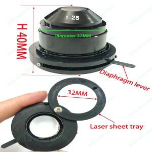 생물 현미경 N.A 1.25 Abbe 콘덴서  줌 아이리스 다이어프램 37mm  조명 수집 미러 렌즈