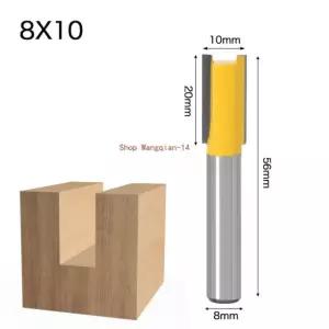 생크 목재 나이프 목공 클리닝 비트 코너 커터 라우터 스트레이트 밀링 트리머 엣지 플러시 8X10