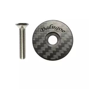 BALUGOE 자전거 탄소 섬유 보울 커버 헤드셋 탑 캡 28.6mm 스티어러 포크 튜브 사이클링 액세서리