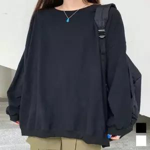 [하프클럽/셀럽하우스]여자 오버핏 무지 맨투맨 빅사이즈 캐주얼 티셔츠