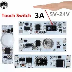터치 스위치 용량 성 모듈 5V-24V 3A LED 디밍 제어 램프 활성 구성 요소 단거리 스캔 스윕 핸드 센서 Touc