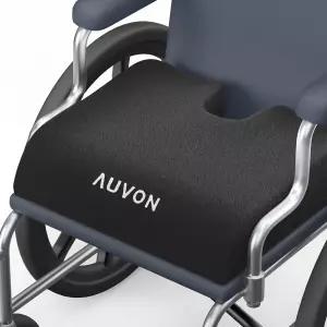 좌골신경통 등 콕시엑스 욕창 및 궤양 용 AUVON 휠체어 시트 쿠션 20 x16 x4 탈착식 스트랩이 있는 메모리