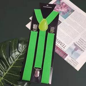 멜빵 바지 서스펜더 그린 패션 코디 소품 아이템 멜빵끈