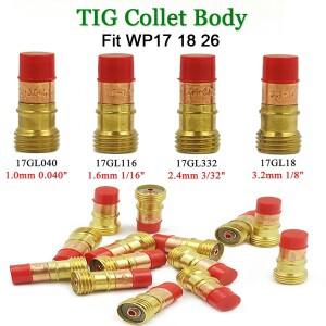 4/8피스 1.0/1.6/2.4/3.2mm TIG 가스 렌즈 콜릿 바디 17GL040 17GL116 17GL332 WP17 18 26 용접 토치 액세