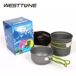 WESTTUNE 야외 요리 세트 휴대용 캠핑 열 밥솥 하이킹 여행 식기 피크닉 바베큐를위한 주방기구 장비