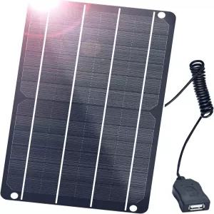 스마트폰 소형 선풍기 모니터 야외 카메라를 위한 FlexSolar 6W 미니 USB 태양광 패널 IP67 방수 단결정