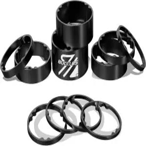 BUCKLOS 11PCS 헤드셋 스페이서 자전거 1-1/8 포크 스템 알루미늄 탄소 섬유 와셔 - 20 15 10 5 3 2mm 산악