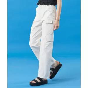 KOLEAT 여름 쿨링 바스락 스트레이트 카고 슬랙스 팬츠 [WHITE]