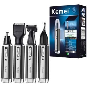 Kemei 올인원 코털 트리머 남성용 및 전기 충전식 귀, 수염, 눈썹, 얼굴, 그루밍 키트