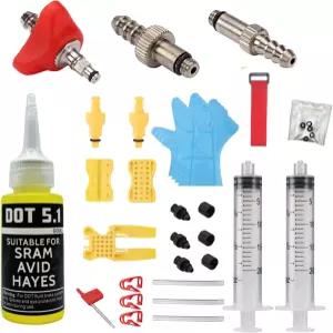 모든 SRAM 시리즈를 위한 Avid 자전거 브레이크 블리드 키트 금속 어댑터와 60ML 고성능 닷 5.1 유체를
