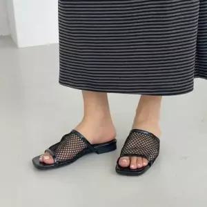 블로퍼 캐쥬얼화 방한 힐슬리퍼 플랫슈즈 스틸레토
