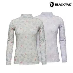 백화점매장판 블랙야크 여성 여름 냉감 긴팔티 플라워 터틀넥 베이스레이어 (2 color) 1BYETMU501 GD 31118