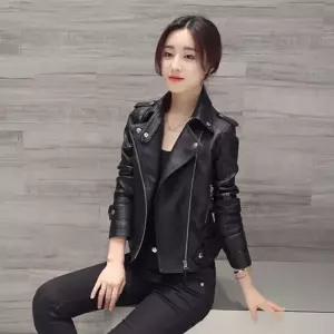 친절한탄씨 여성 가죽 라이더 자켓 슬림핏 봄 가을 간절기 아우터 데일리 캐주얼 숏 점퍼 RIDER06