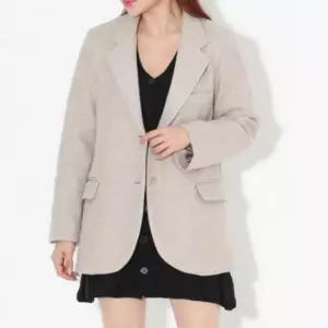 친절한탄씨 여성 오버핏 모직 자켓 루즈핏 겨울 하프 코트 데일리 아우터 간절기 재킷 모직자켓 코트