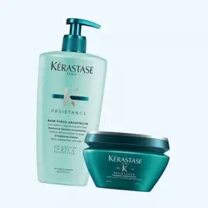 케라스타즈 라운지 손상모 2STEP 케어 방 포스 아키텍트 샴푸 500ml + 테라피스테 헤어 마스크 200ml 49680