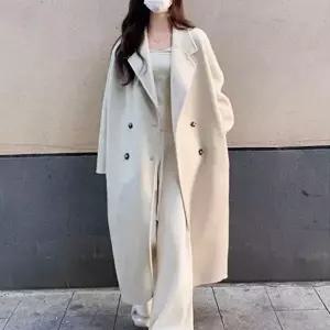 [하프클럽/셀럽하우스]모직 여성 롱코드 가을 박시 루즈핏 코트