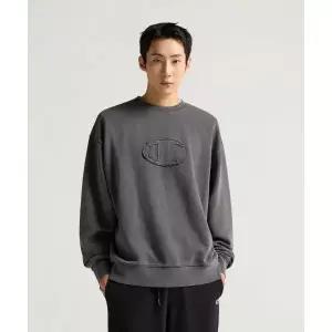 CHAMPION C로고 피그먼트 오버핏 스웨트셔츠 Charcoal 465981