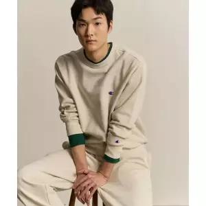 CHAMPION C로고 크루넥 스웨트셔츠 Cream 466099