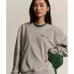 CHAMPION 스몰 스크립트 로고 크루넥 스웨트셔츠 Normal Grey 466376