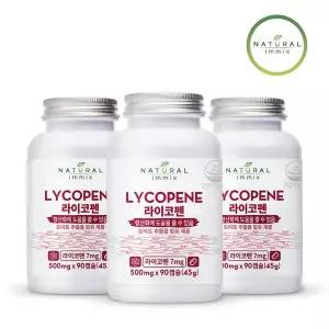 {백화점 상품} 내추럴이믹스 건강식품관 토마토 라이코펜 항산화 리코펜 500mg (90캡슐x3) 9개월분 460773
