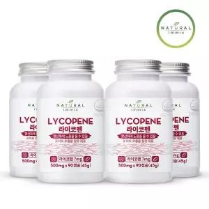{백화점 상품} 내추럴이믹스 건강식품관 토마토 라이코펜 항산화 리코펜 500mg (90캡슐x4) 12개월분 461044