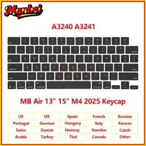 M4 블랙 키캡 에어 13인치 15인치 A3240 A3241 키보드 수리용 영국 스페인 EU