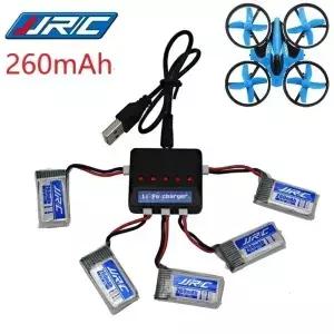 JJRC H36 배터리 3.7V 260mAh E010 E011 E012 E013 드론용 Furibee F36 RC 쿼드콥터 부품용 리포 및 충전기