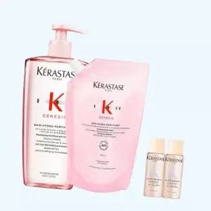 케라스타즈 얇은모발용 새싹케어 방 제네시스 오리지널 샴푸 대용량 1L 본품 500ml+리필 500ml +제네시스 8