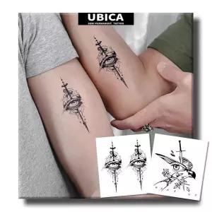 UBICA 반영구 타투, 2장 현실적인 임시 타투 여성 남성 성인용 제품, 팔 손목용 가짜 타투 2주 지속, 방수