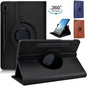 삼성 탭 A7 라이트 A9 8.7인치 A8 S9 S10 FE 10.9인치 플러스 케이스 S6 10.4인치 360 회전 가죽 커버