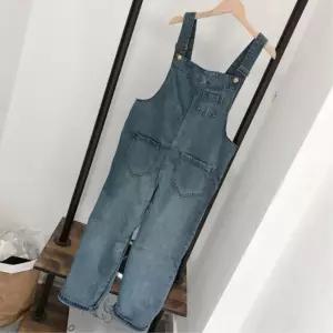 내추럴 워칭 여성나들이옷 청멜빵바지 멜빵처바지