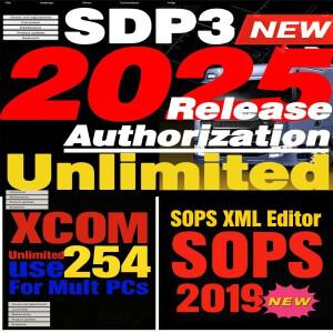 최신 버전 SDP3 V2.671 중장비 트럭 버스 해양 엔진 진단 프로그래밍 소프트웨어 풀 기능 VCI 3X COM3 부품