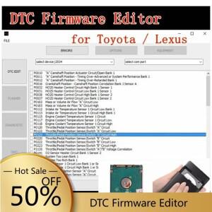 2026  최신 DTC 펌웨어 에디터 소프트웨어 토요타/렉서스호환용 76Fхххх 마이크로컨트롤러 지원 영어
