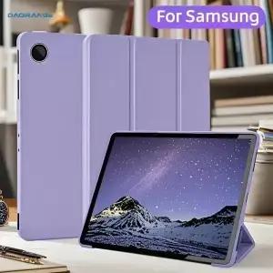 삼성 태블릿 케이스 S6 라이트 탭 A9 A8 A7 S7 S8 S9 및 플러스 FE 스마트 자동 수면 웨이크 기능 실리콘